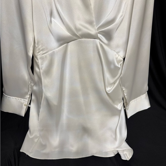 Zara Elegant White Satin top or mini dress - Picture 5 of 7